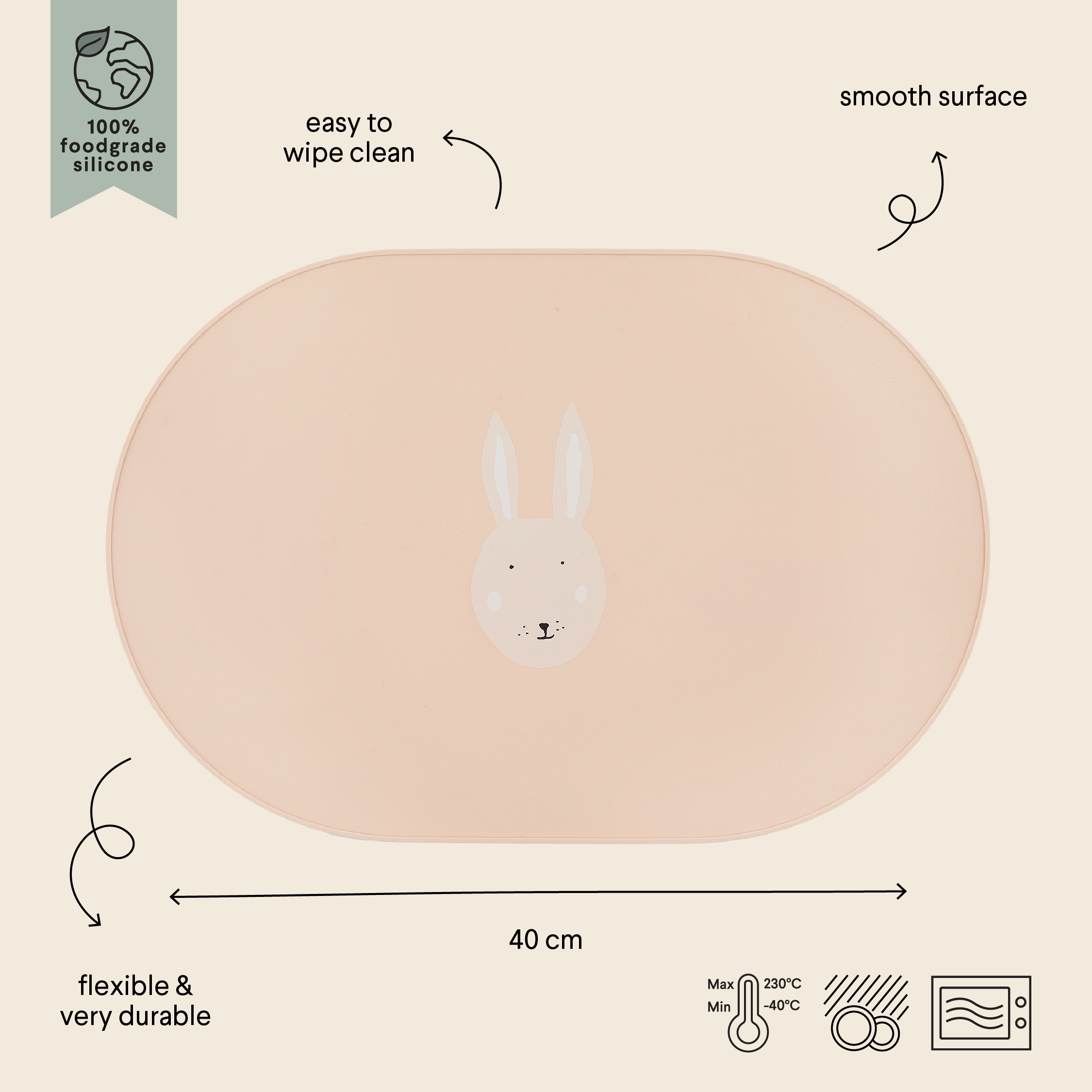 Salvamanteles de silicona - Mrs. Rabbit